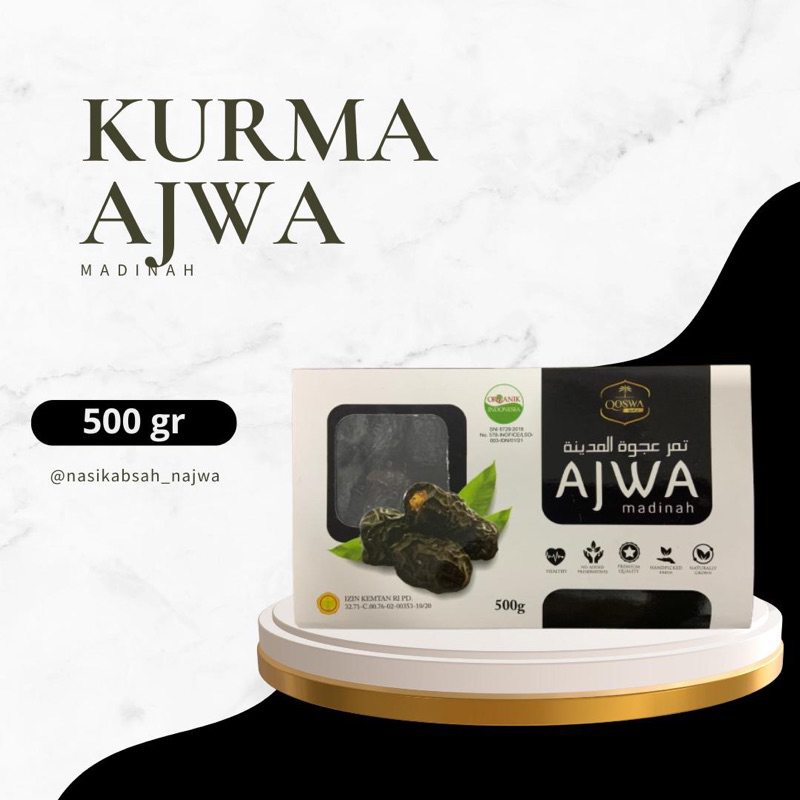 

Kurma Ajwa 500 gram | Kurma nabi super premium