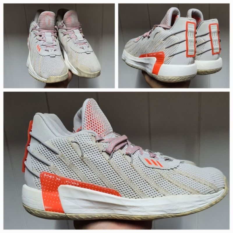 Sepatu Basket Adi DAME7 GCA Grey original size 42 (26,5cm) second ori