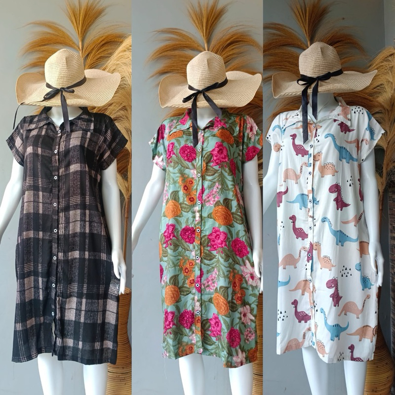 LAURA DRESS/DASTER KANCING/ DASTER RAYON BUSUi (pilihmotif) /DASTER BUSUI/ Daster murah/DASTER KEKIN