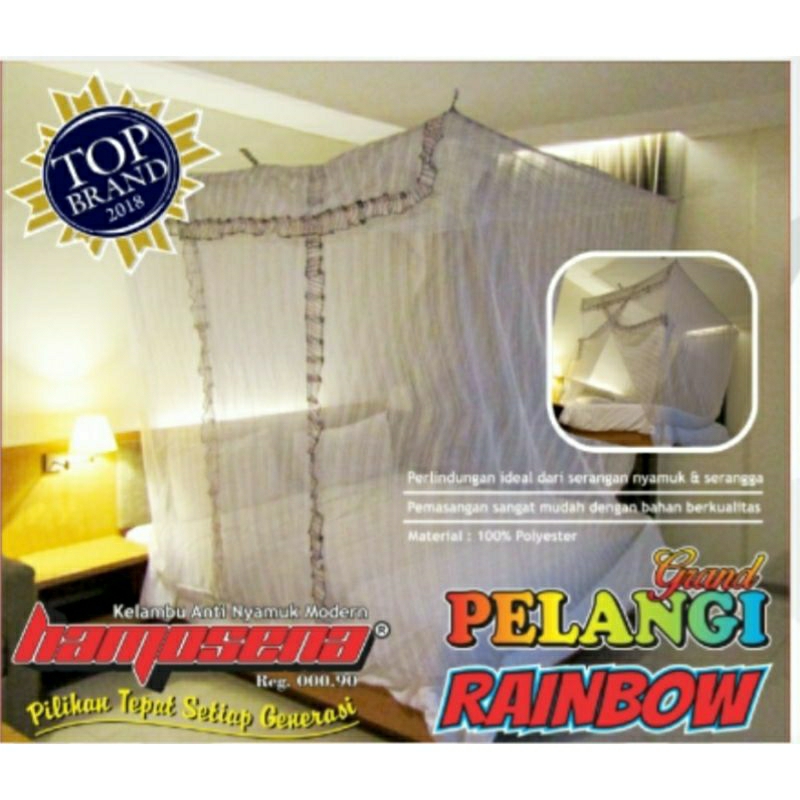 Kelambu pelangi tebal jumbo