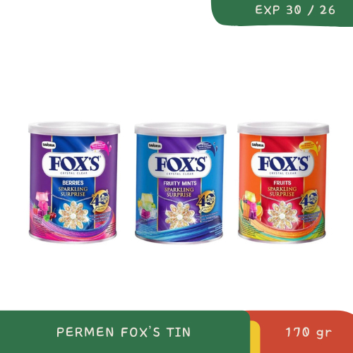 

PERMEN FOX FRUITS / BERRIES CANDY / FRUITY MINTS TIN KALENG (180 GR)