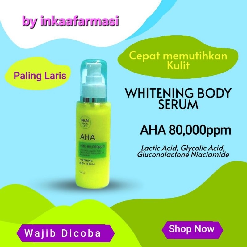 HB DOSTING AHHA whitening body serum paling ampuh atasi kulit kusam dan belang super melembabkan  vi