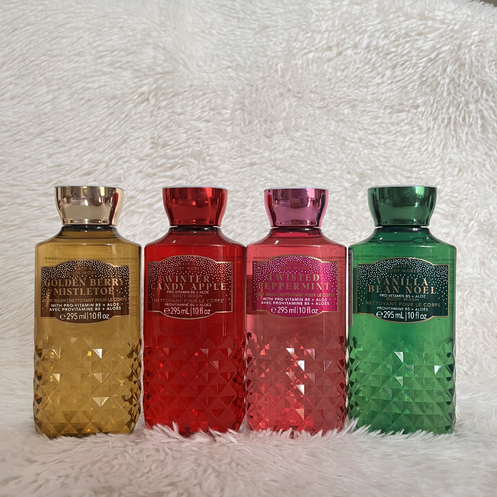 SALE BBW Bath and Body Works Shower Gel Sabun Mandi 295 ml Twisted Peppermint / Winter Candy Apple /