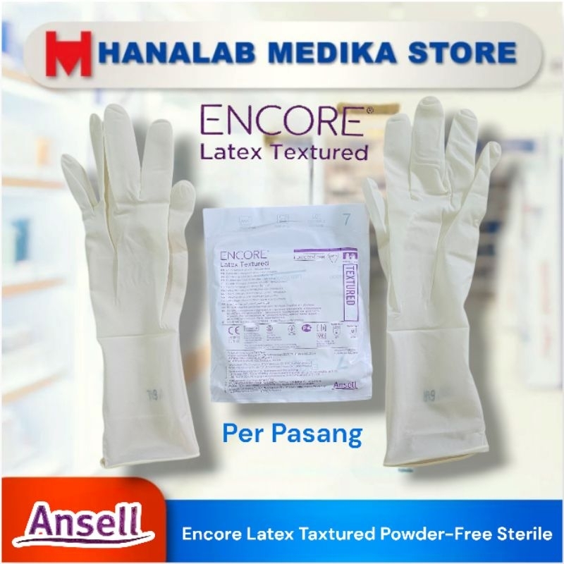 ENCORE TEXTURED Sarung Tangan Latex Sterile 1pasang