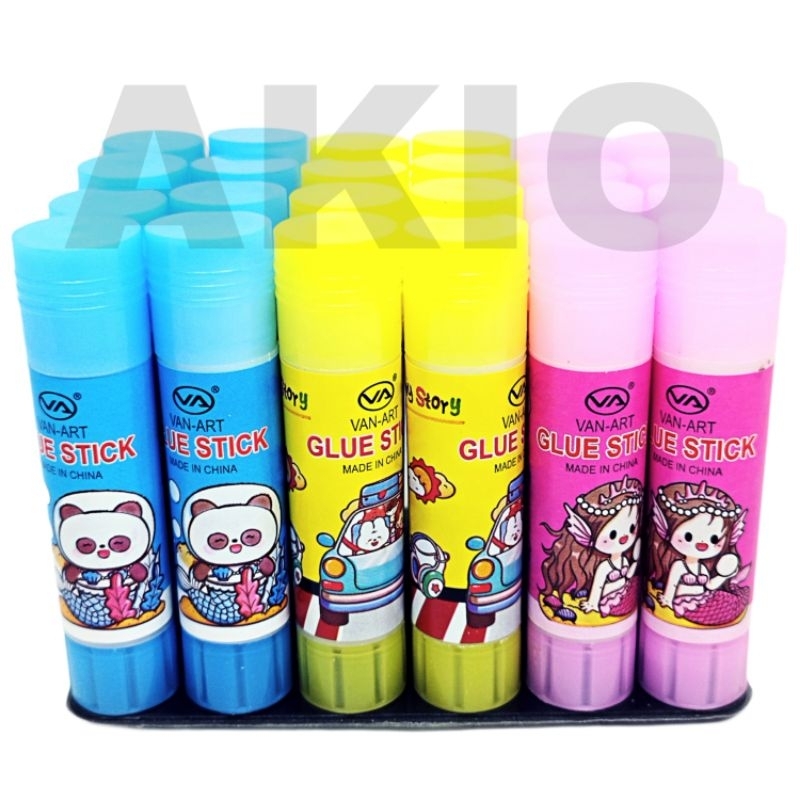 

Lem Glue Stick Mini Karakter BERUANG BEAR GIRL MERMAID VAN-ART 10 Gram Lem Kertas Stik Batang Kecil Lucu