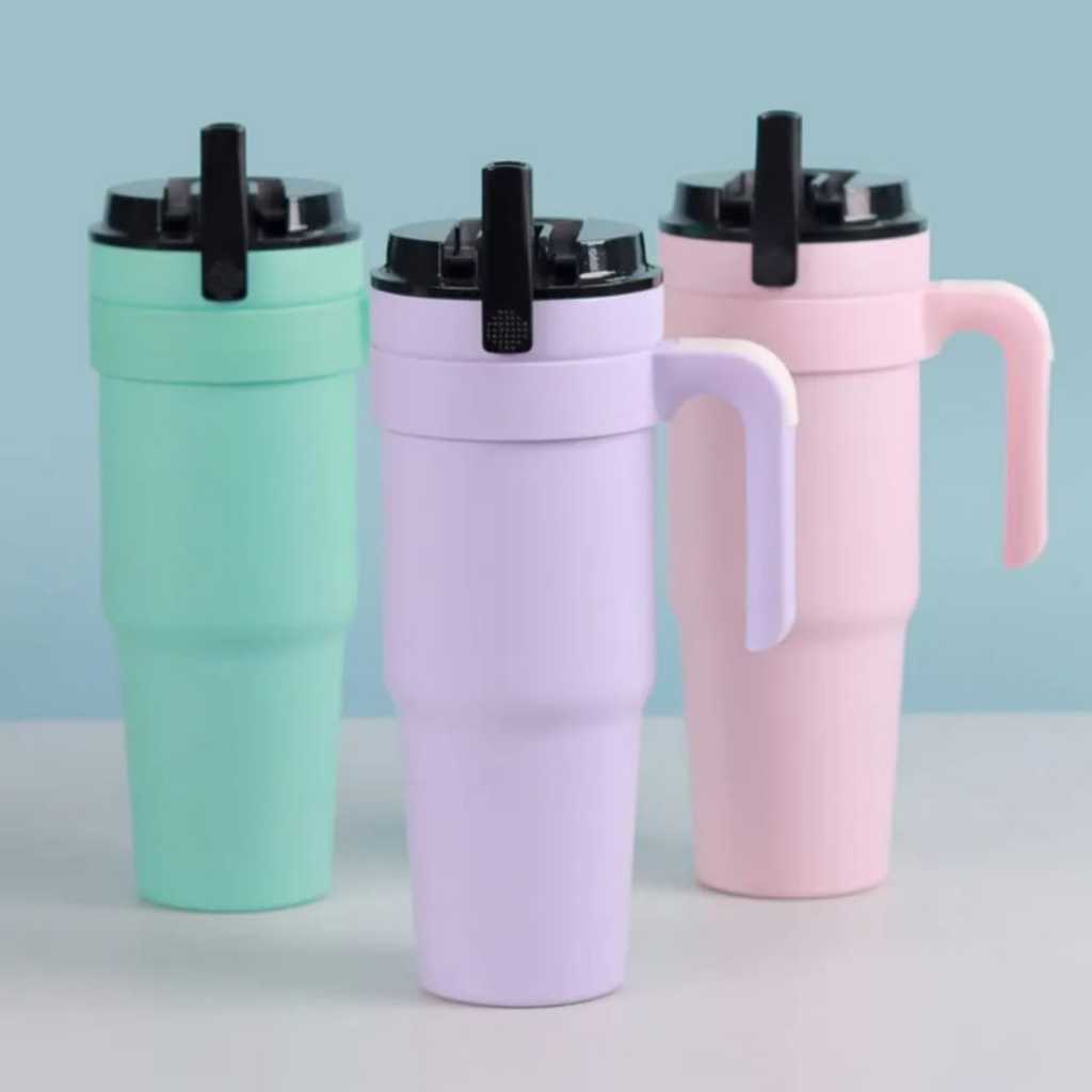 TUMBLER BOTOL HANDLE 40OZ ANTI TUMPAH MODEL SEDOT LEAKPROOF