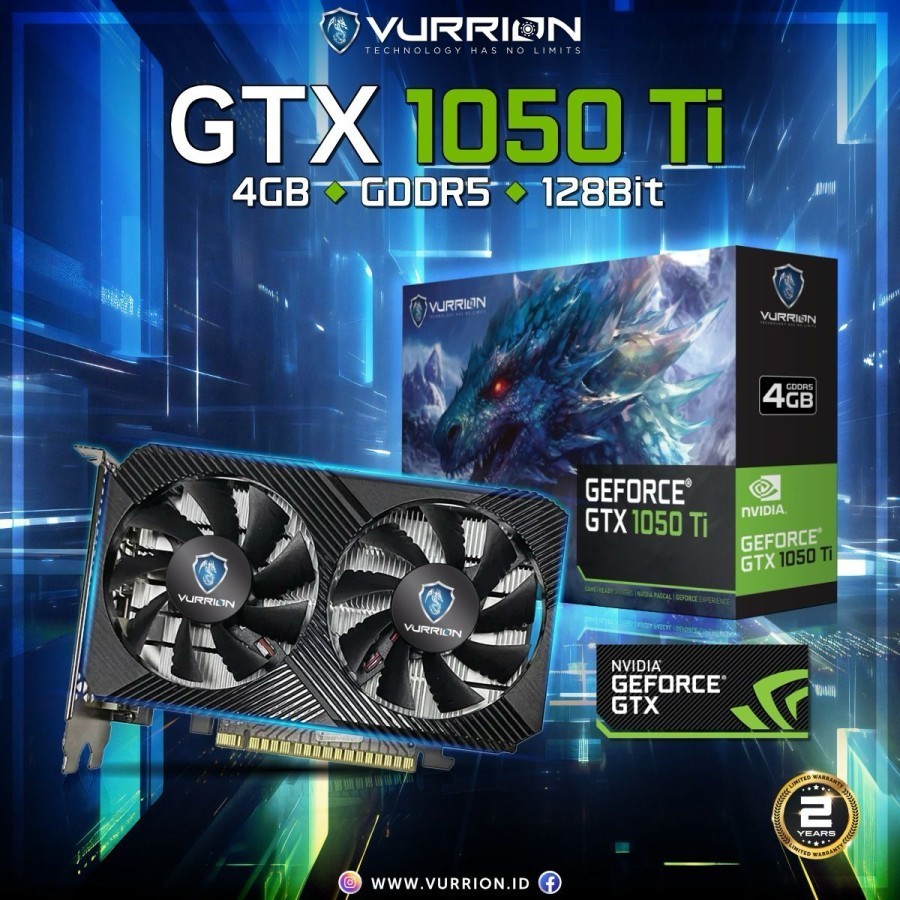 VURRION GTX 1050 Ti 4GB GDDR5 NVIDIA VGA / 1050Ti
