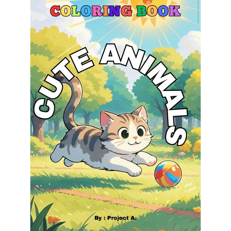 

Buku Mewarnai Anak PAUD TK SD Hewan Kids Coloring Book Cute Animals