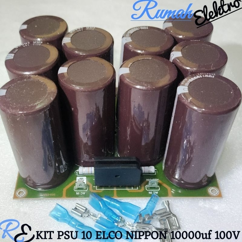 KIT PSU 10 ELCO NIPPON 10000uf 100V LENGKAP BERKUALITAS