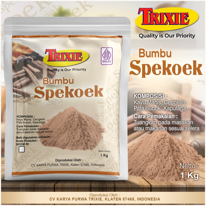 

Trixie Bumbu Spekoek 1 Kg (Kemasan Plastik)