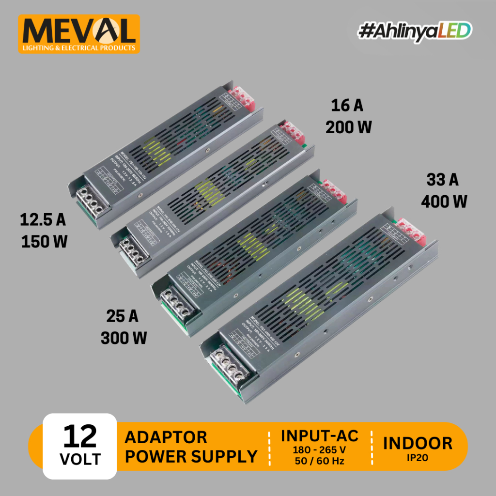 MEVAL Adaptor Power Supply LED Strip - 12V