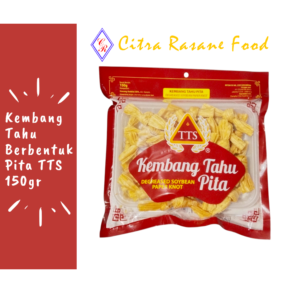 

Kembang Tahu Berbentuk Pita TTS 150gr Soybean Knot