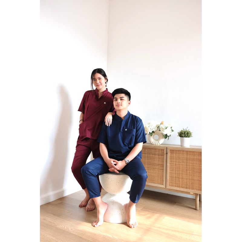 SCRUB MEDIS || BAJU JAGA || BAJU PERAWAT || MEDICAL SCRUB || NAVY