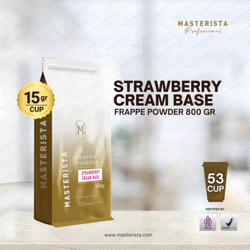 

Masterista Bubuk Minuman Strawberry Base Masterista 800gr