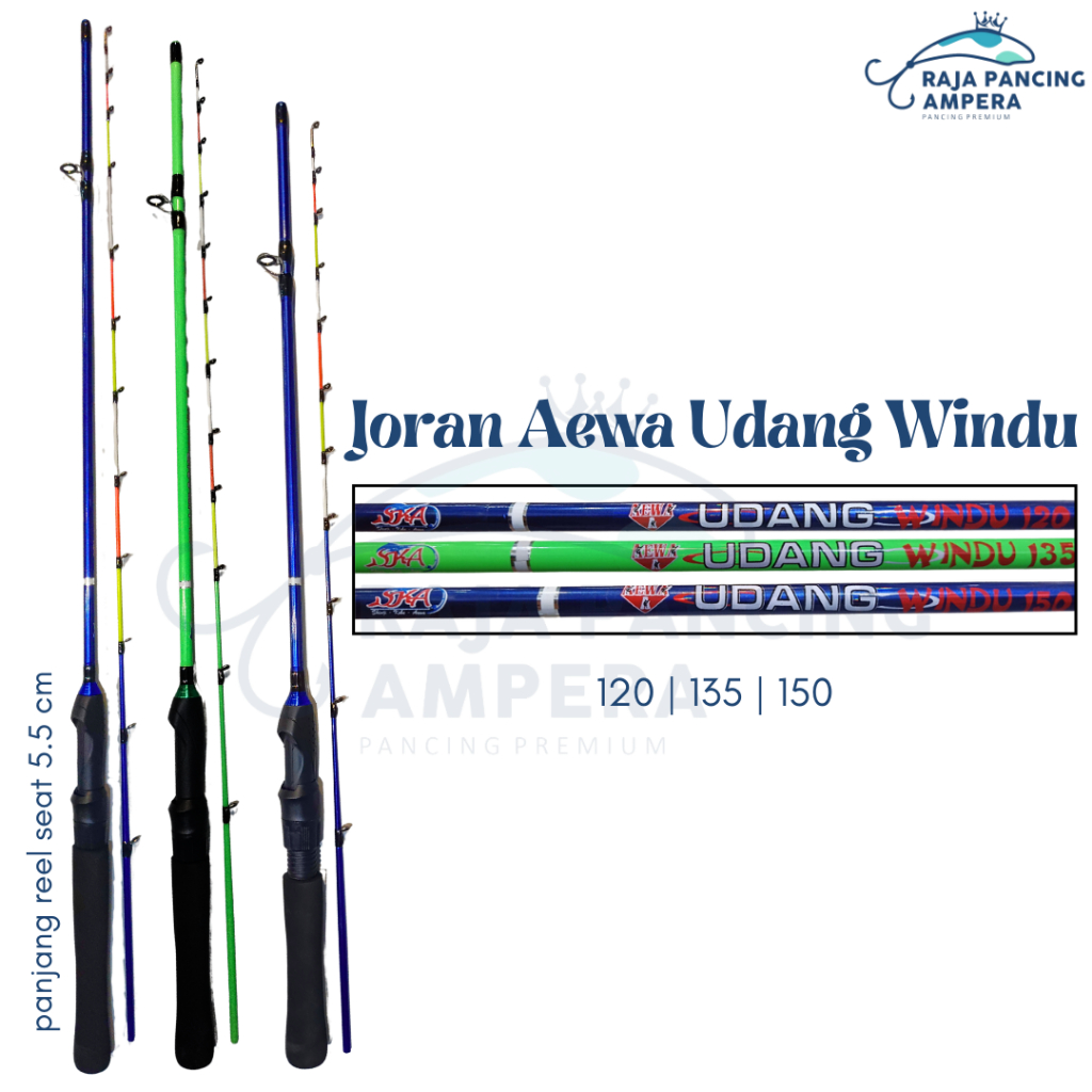 Joran Aewa Udang Windu | Stik Pancing bahan Fiber Lentur