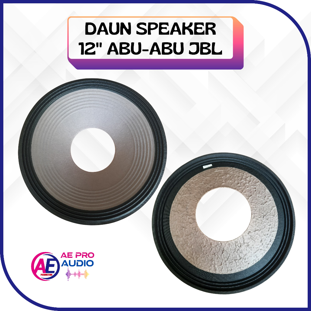 Daun Speaker 12 inch Lubang VC 4 inch JBL Abu-Abu