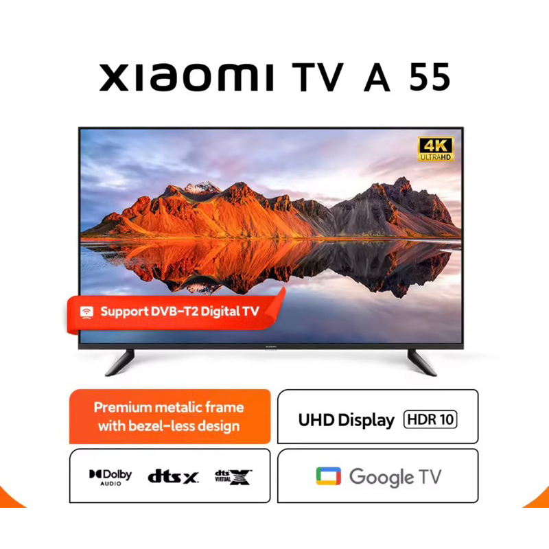 TV LED Xiaomi 55inch Smart TV A 55 inch UHD Layar 4K Ultra HD Dolby DTS Audio Smart WIFI Youtube Net