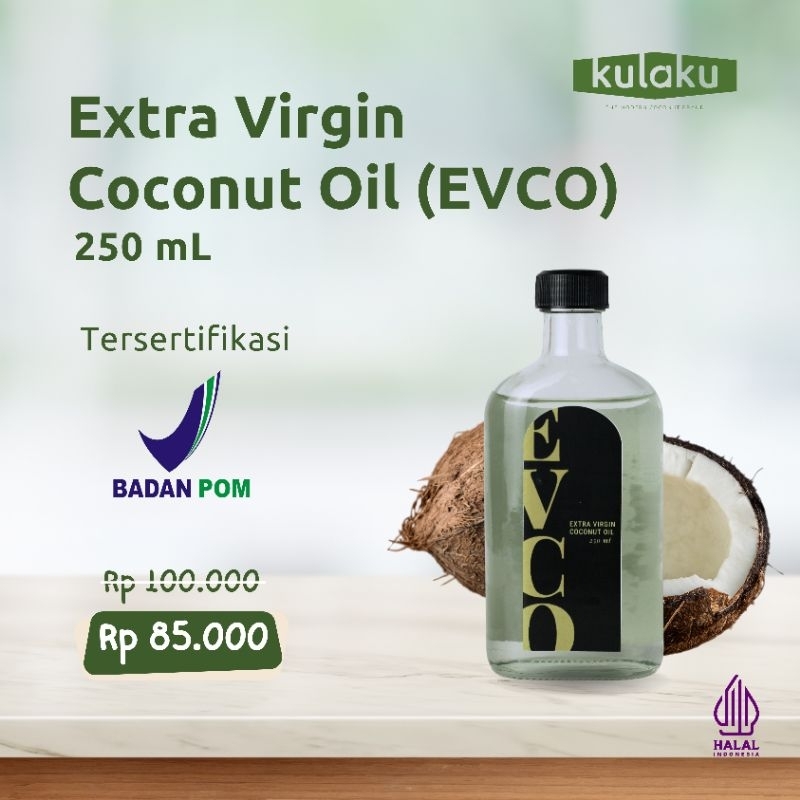 

EVCO - EXTRA VIRGIN COCONUT OIL KULAKU | Botol Kaca 250ml