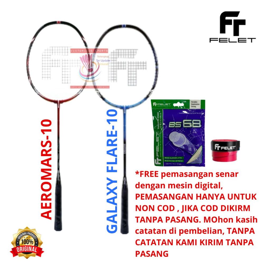 RAKET BADMINTON FELET AEROMARS 10 GALAXY FLARE 10