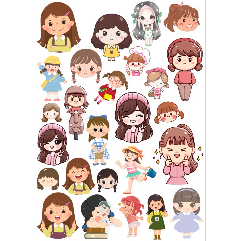 stiker aesthetic murah sticker lucu anak perempuan