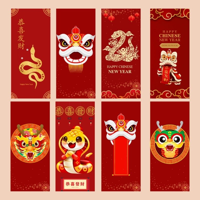 

angpao panjang imlek 2025 / amplop imlek / angpao imlek