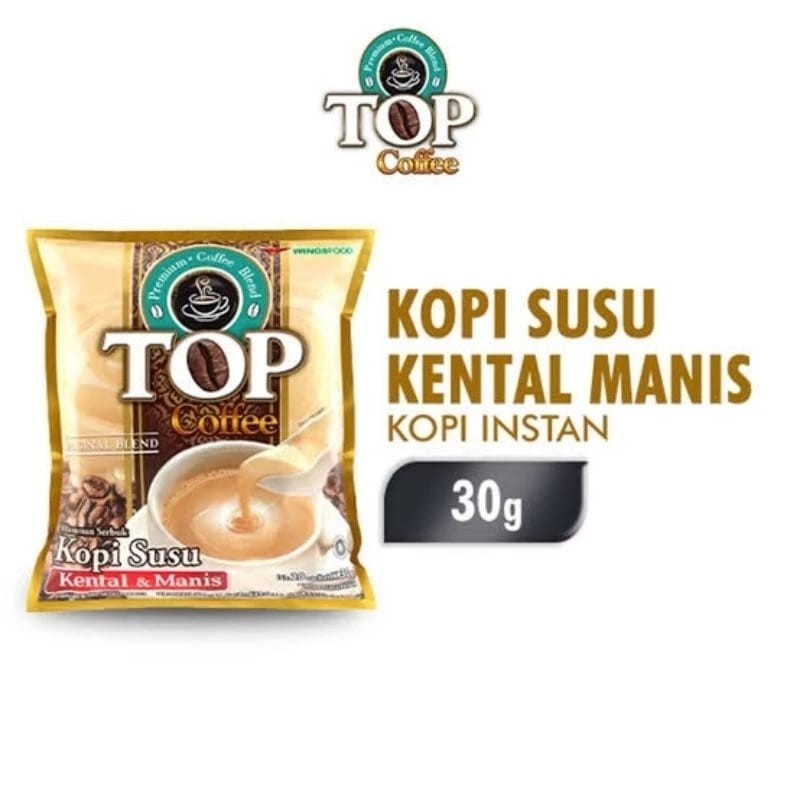 

Kopi Top Coffe Susu Kental Manis Renceng isi 12 Sachet @30 Gram - Kental Manis