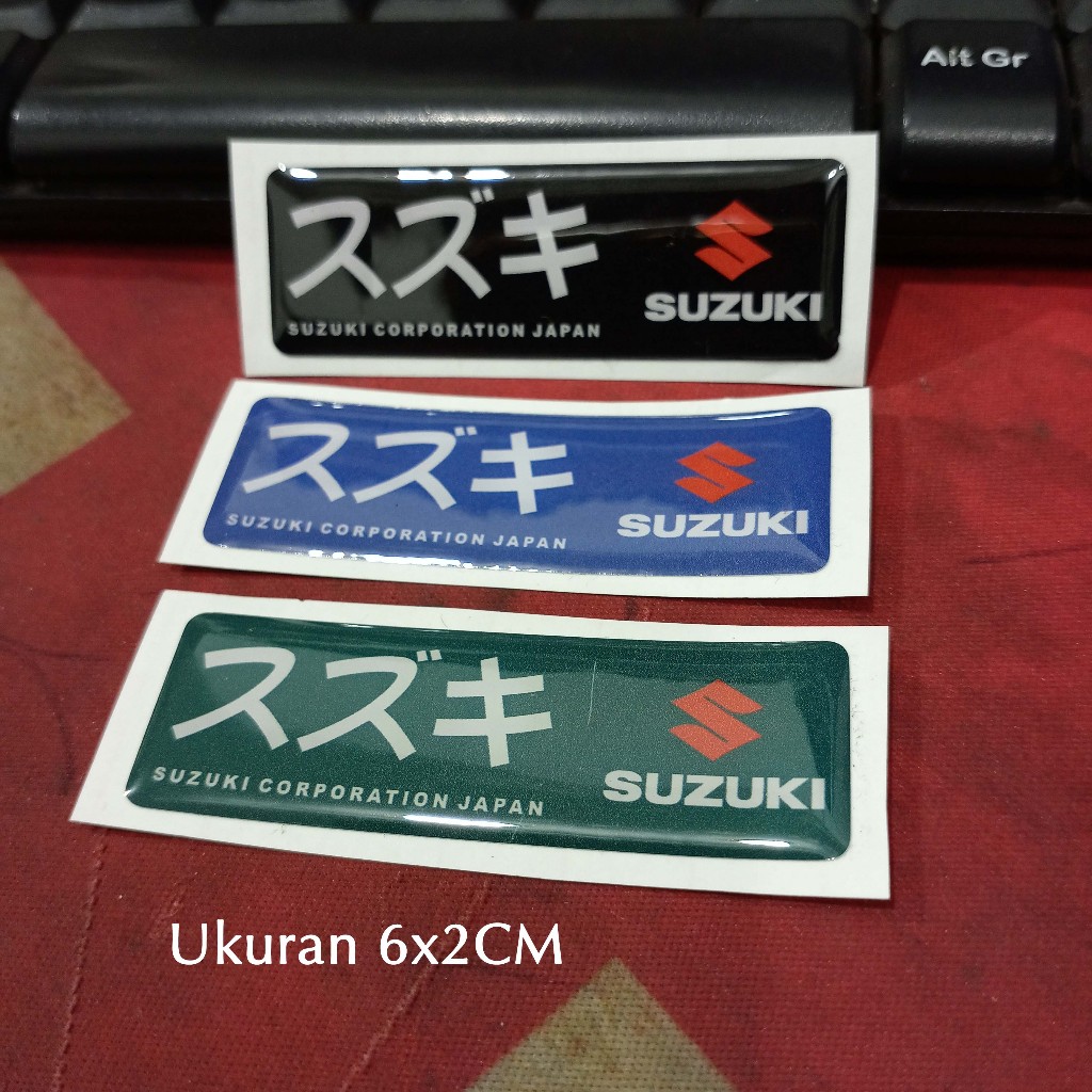 

Sticker Timbul Resin Suzuki Corporation Japan Stiker Logo Lycal 3D Kecil Satuan