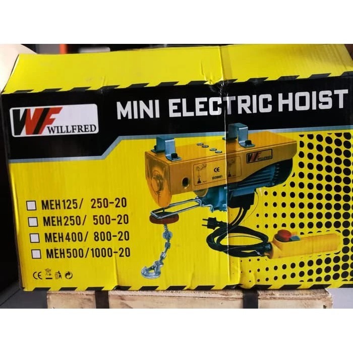 ELECTRIC HOIST MINI HOIST KATROL LISTRIK WILLFRED MEH 125 / 250 KG
