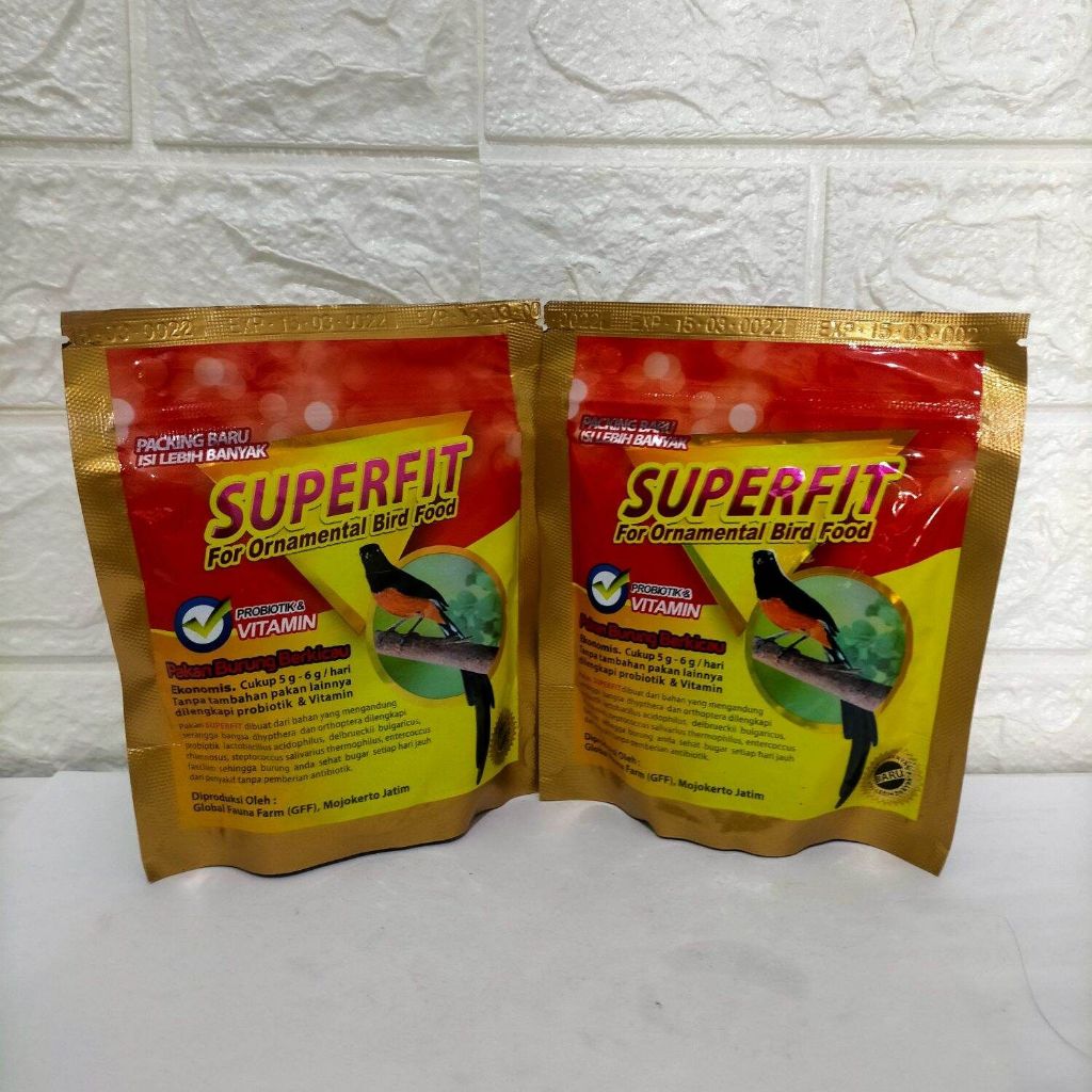 PROMO PAKAN Voer Pur SUPERFIT GOLD HIGH Protein Makanan Harian Burung Murai Kacer Ciblek Cucak SUPER