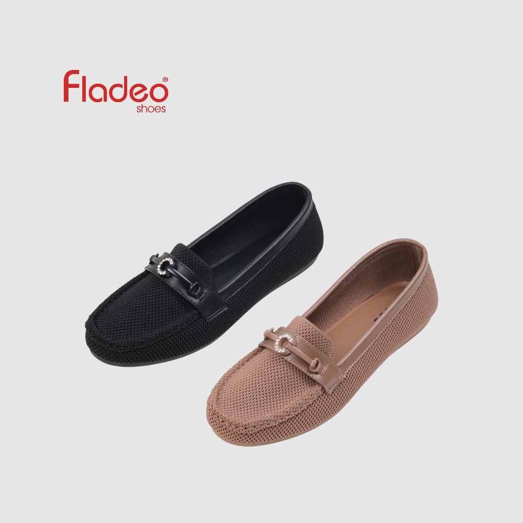 Fladeo A25/LSM323-1BG/Sepatu Moccasin Rajut Slip On Wanita [ Moccasin Shoes ]