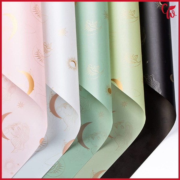 

20 Lembar Moon Wrapping Paper Kertas Buket Bunga Cellophane Ecer Perlembar KB6095