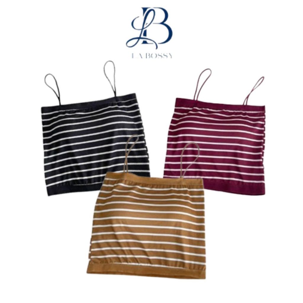 La Bossy Fashion Tanktop Bra With Cup Singlet Wanita Atasan BR938