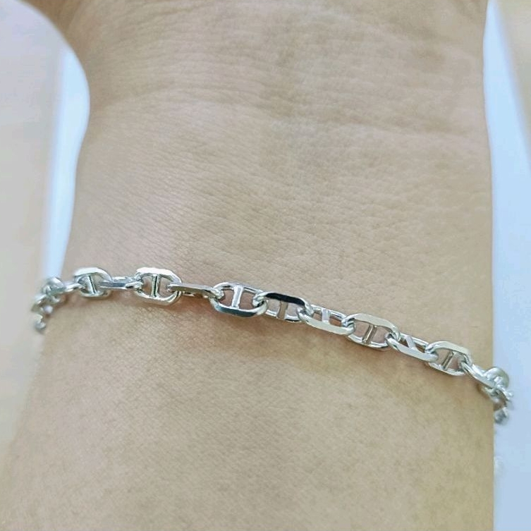 Gelang tangan CD Dewasa Asli perak silver 925 lapis emas putih gal024