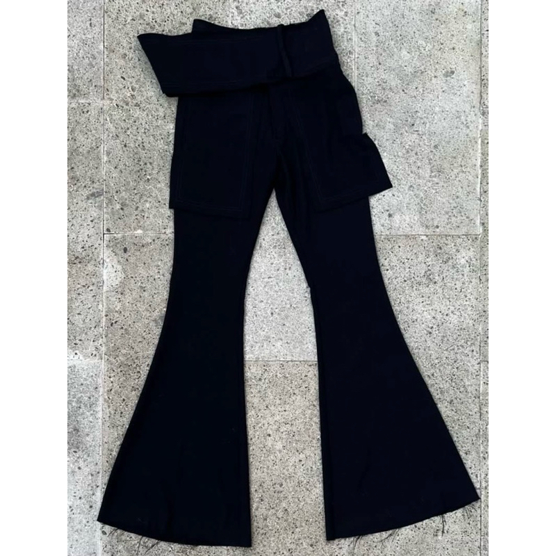 Tangan official Black Boot cut Pants bootcut pants flare pants wide celana panjang tangan official t