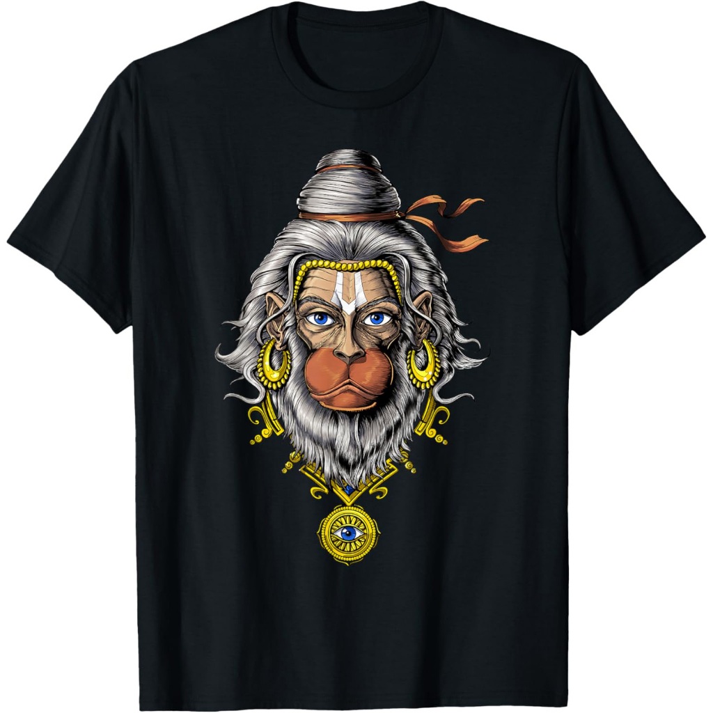 Kaos Spiritual Yoga Zen Monyet Dewa Hindu Hanuman