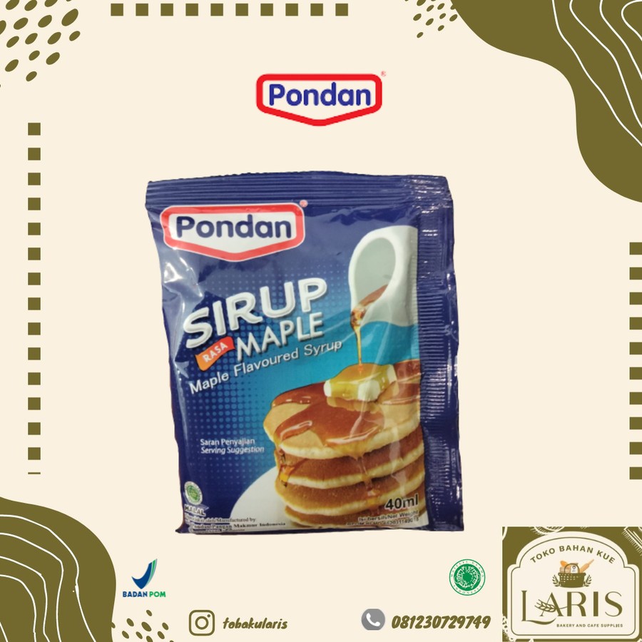 

PONDAN SIRUP RASA MAPLE KEMASAN SACHET 40 ML