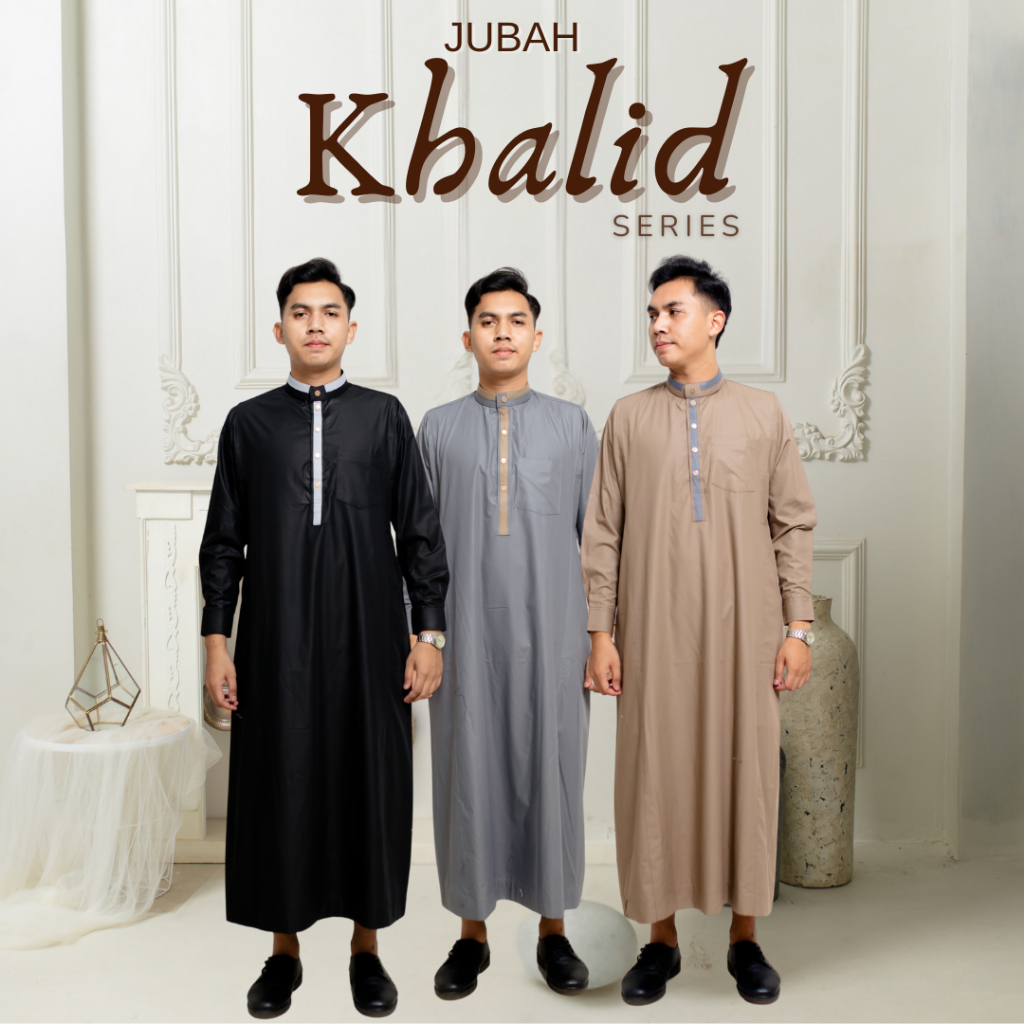 AL-HAQ Jubah Series Khalid Jubah Pria Gamis Pria Jubah Pria Premium Muslim Saudi Umroh Jubah Motif