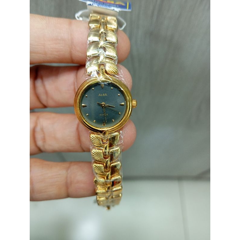 JAM TANGAN WANITA ALBA ORIGINAL100% RANTAI GELANG KUNING KECIL/GOLD