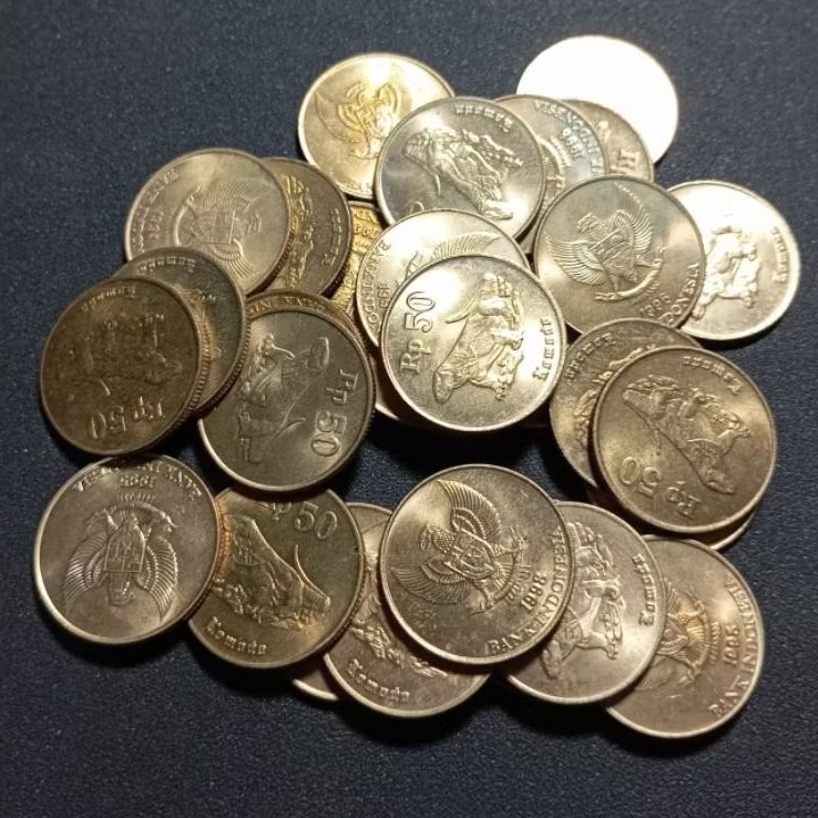 Koin Kuno Indonesia 50 Rupiah Komodo
