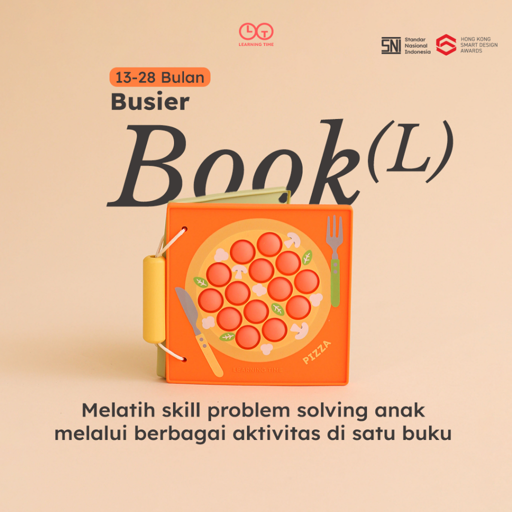Learning Time - Busier Book L/Buku Aktivitas Anak/Buku Busy Book/Mainan Edukasi Anak 1 Tahun/Fine Mo
