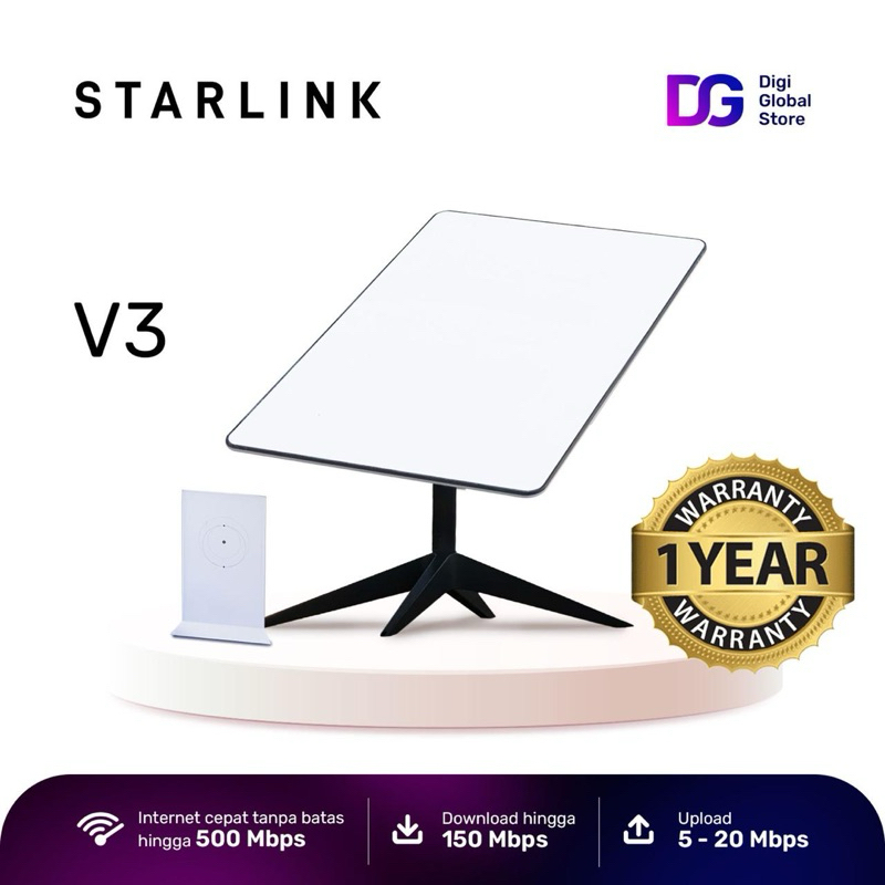 [DIPANDU AKTIVASI] Starlink V3 Gen 2 - Internet Satelit Rumah & Kantor, Original, Stabil, Unlimited,