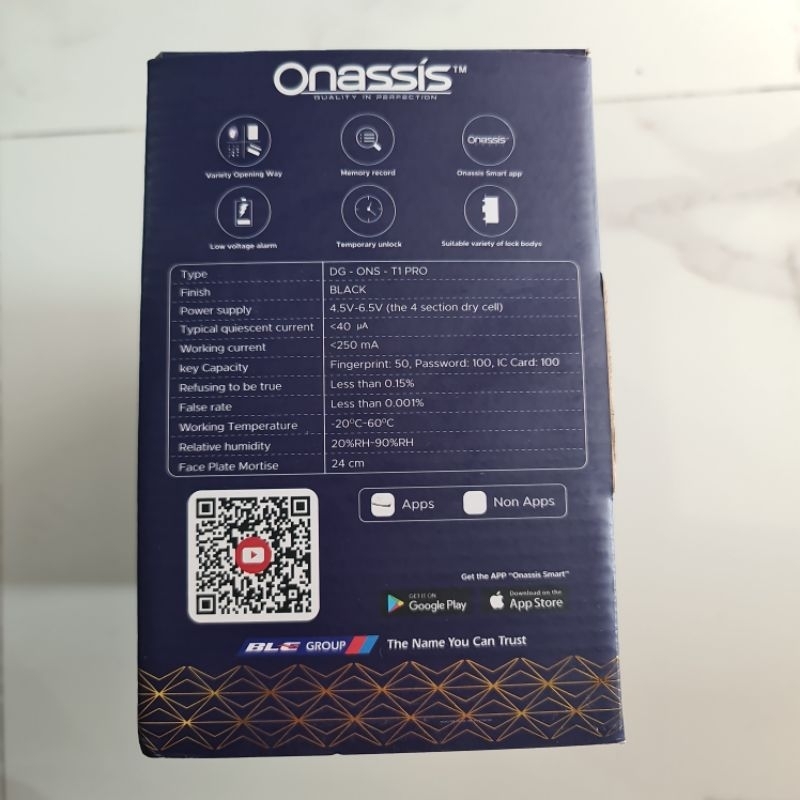 Smart Door Lock Onassis T1 PRO