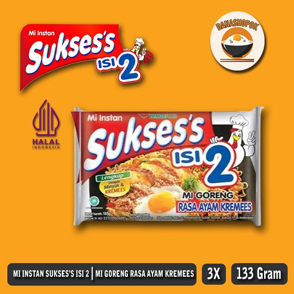 

Mie Sukses Isi 2 Mie Goreng Rasa Ayam Kremees 133gr Paket Isi 3pcs