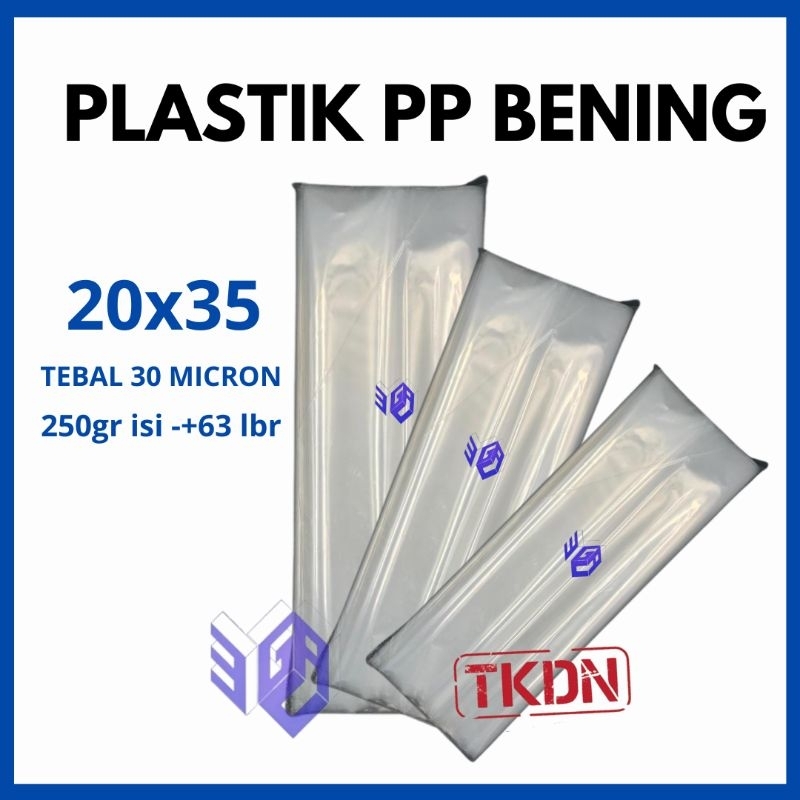 

Plastik PP Bening Tebal 03 20X35 | Plastik Snack- Plastik Kemasan Makanan - Plastik Sembako