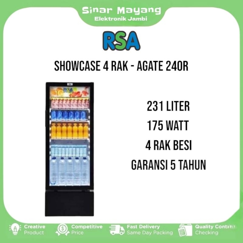 Showcase RSA AGATE-240R/ Showcase 4 Rak RSA/ Garansi Resmi RSA