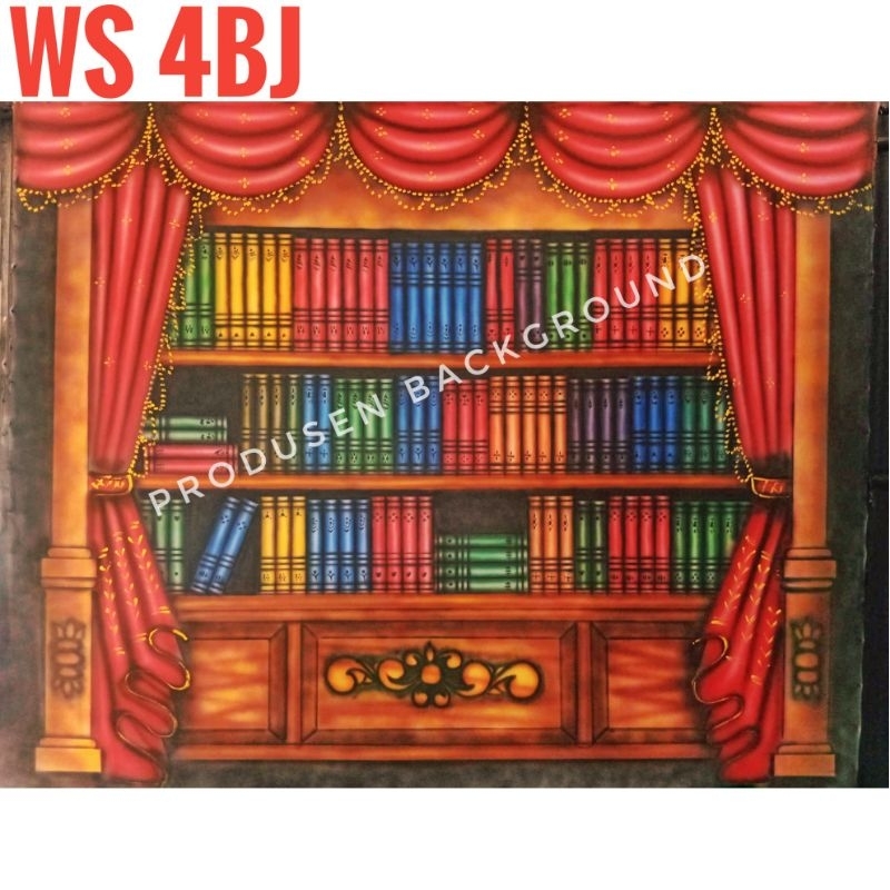 Kain Background Backdrop Studio Foto wisuda gorden merah WS 4BJ ukuran 3x2.5m