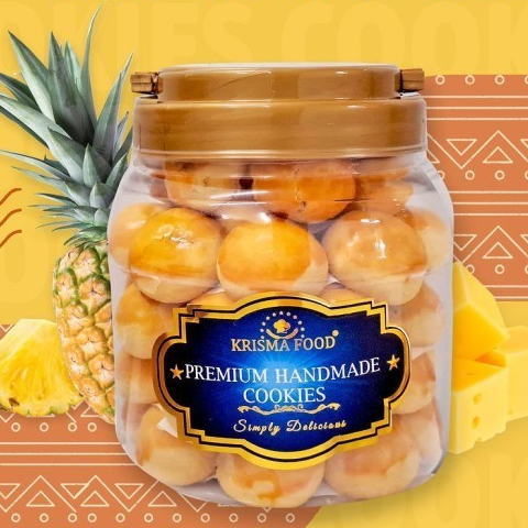 

Kue Nastar Premium Wisman 100% Selai Nanas Krisma food 400gr