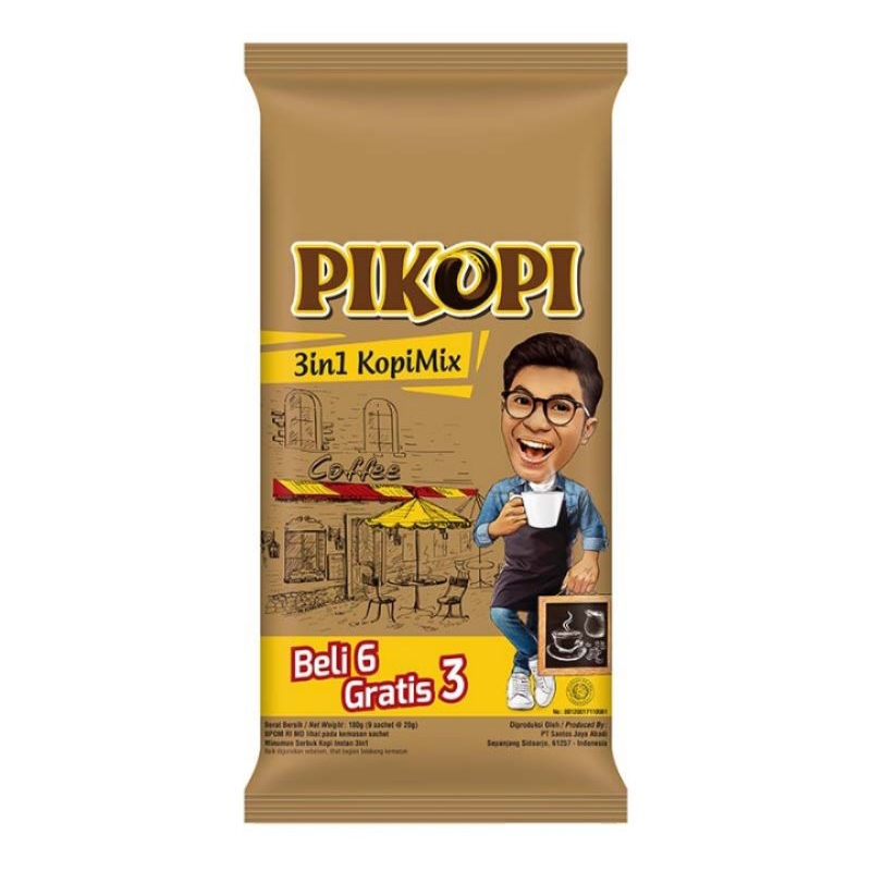 

Pikopi kopi instan 3 in 1 kopi mix 9 x 20 g