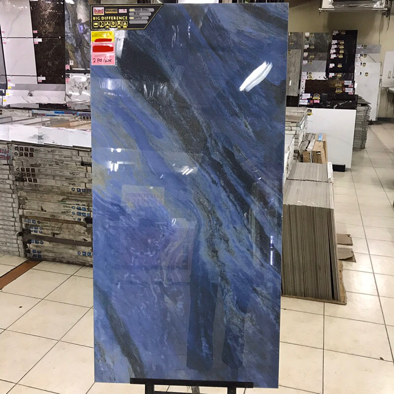 Granit 60x120 IKAD Hygpd Royal Blue Granit Lantai Motif Blue Marmer Glossy / Granit Dinding / Granit