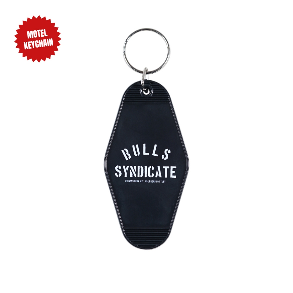 BULLS SYNDICATE Motel Keychain MK Logos Black
